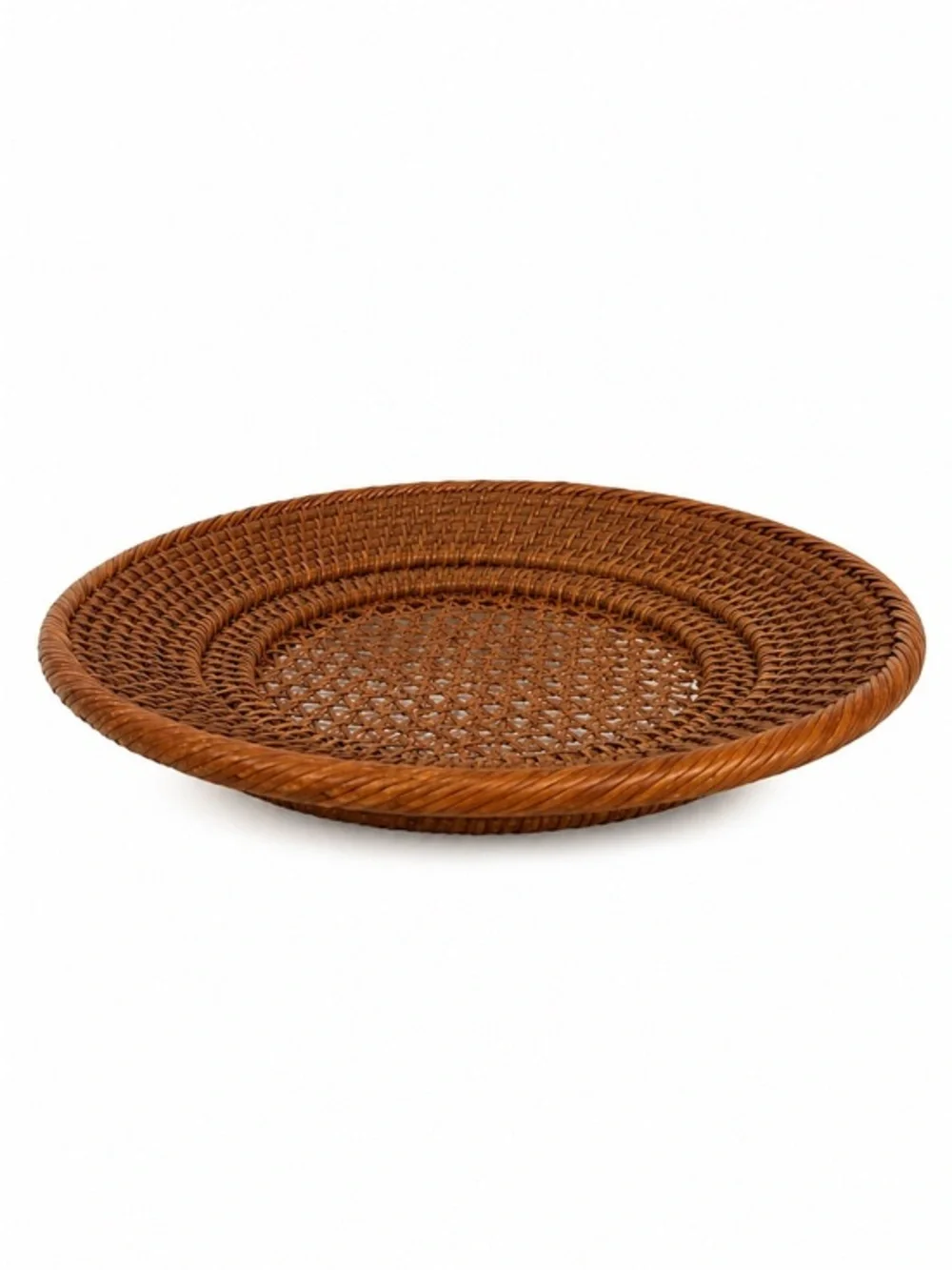 Vintage Handwoven Rattan Charger | Round Woven Placemat Tray | Boho Decor 💕